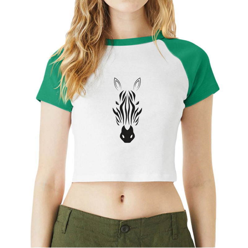 Zebra Raglan Crop Top | Artistshot