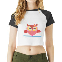 Owl Mom Raglan Crop Top | Artistshot