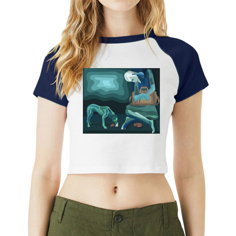 The Old Man Raglan Crop Top by Rococodesigns | Artistshot