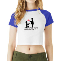 Will You Marry Me Raglan Crop Top | Artistshot