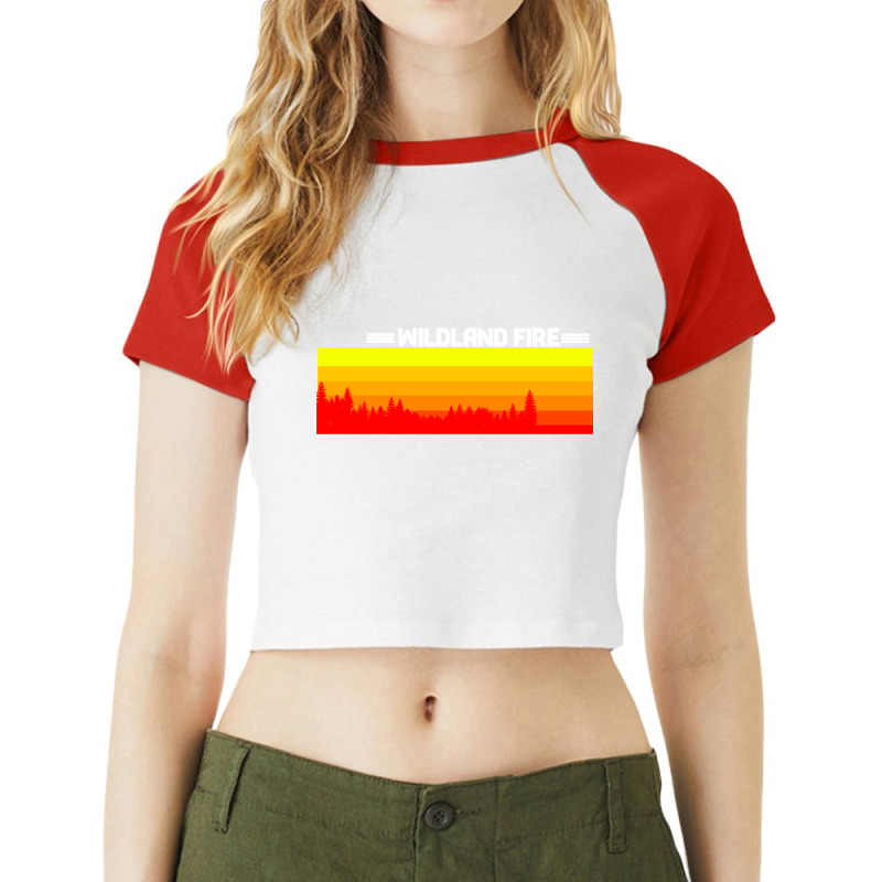 Wildland Fire Landscape Raglan Crop Top by CloudyStars | Artistshot