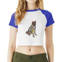 Portrait Of Brown And Black A Raglan Crop Top | Artistshot