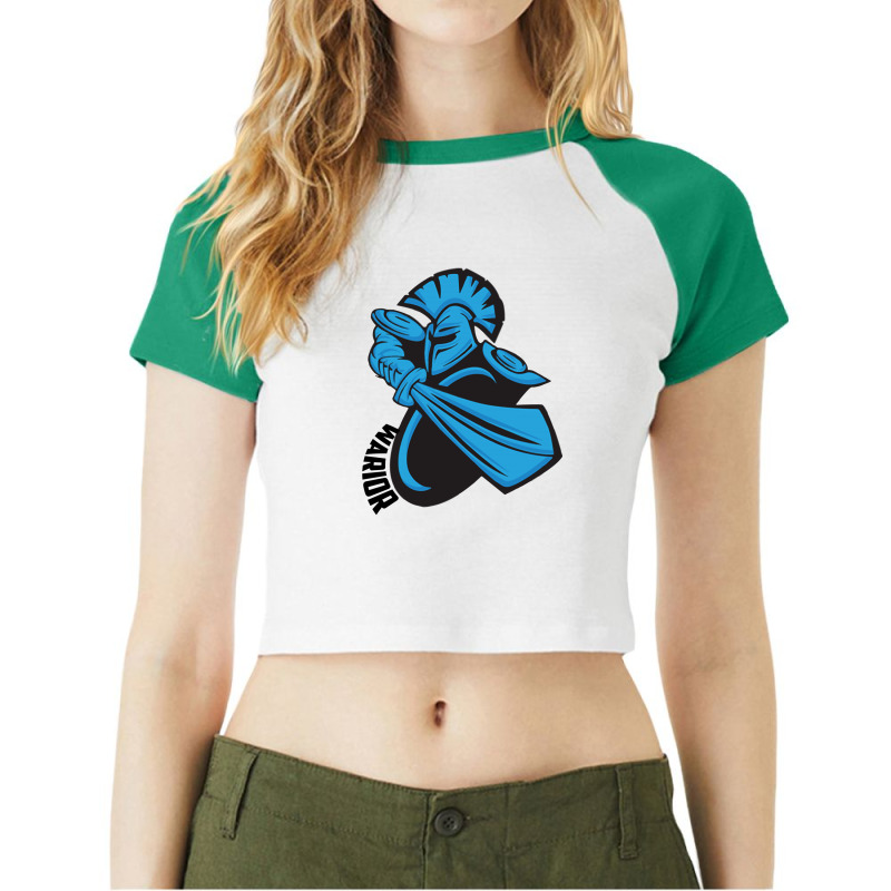 Warrior Vector Raglan Crop Top by Jhanafi | Artistshot