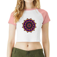 Traditional Diwali 3d Rangoli Art Raglan Crop Top | Artistshot