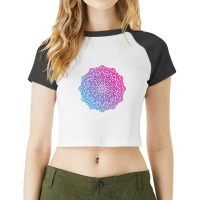 Islamic Mandala Ornament With Transparent Raglan Crop Top | Artistshot