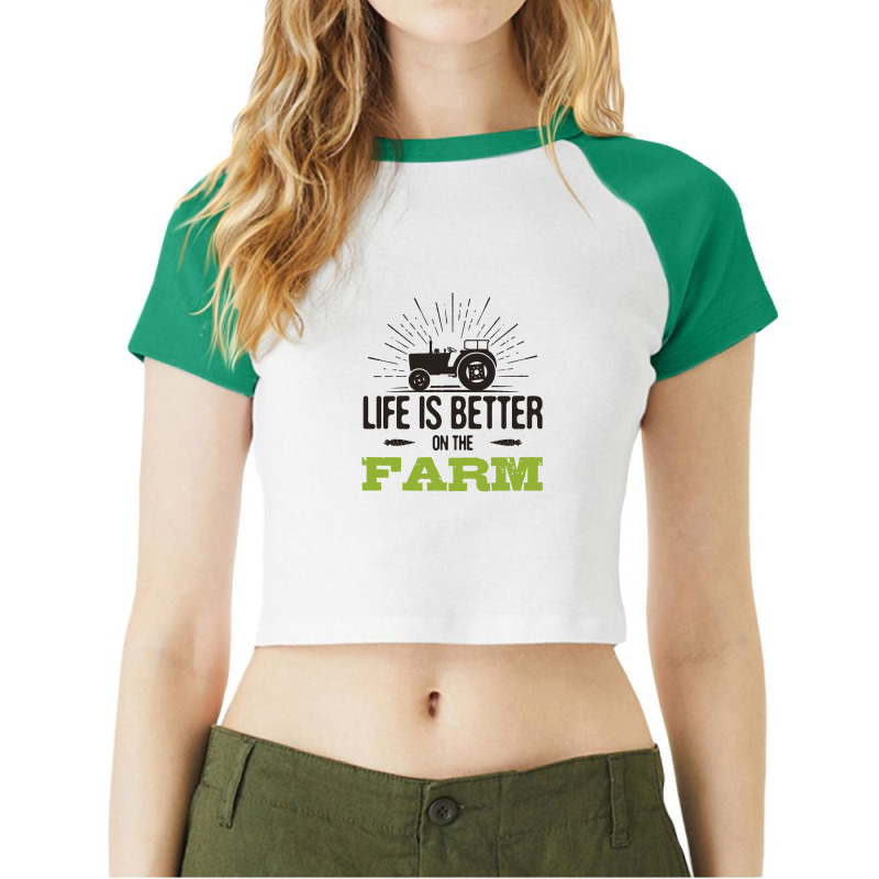 Farm Raglan Crop Top by Disgus_Thing | Artistshot