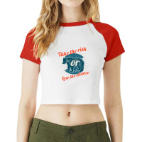 Take The Risk Raglan Crop Top | Artistshot