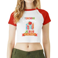 Teaching In My Veins Jesus In My Heart 01 Raglan Crop Top | Artistshot