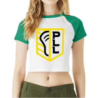 Shield Triblend Premier Lacrosse League Raglan Crop Top | Artistshot