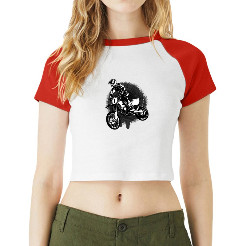 Motorcycle Raglan Crop Top by Disgus_Thing | Artistshot