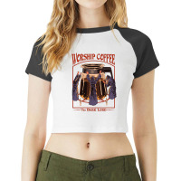 Worship Coffee Raglan Crop Top | Artistshot