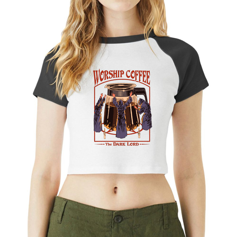 Worship Coffee Raglan Crop Top | Artistshot