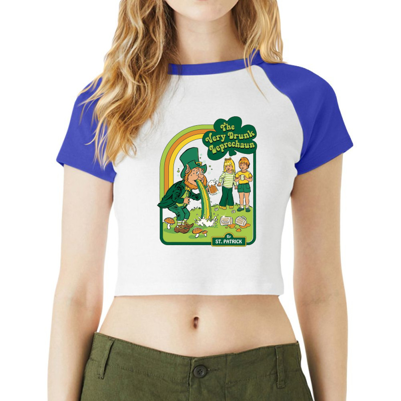 The Very Drunk Leprechaun Hardcover Raglan Crop Top | Artistshot