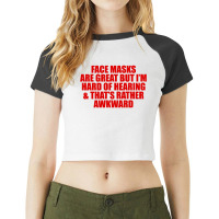 Hearing Impaired  - American Sign -  Deaf Support Essential Raglan Crop Top | Artistshot