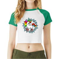 Roller Skate Derby Raglan Crop Top | Artistshot