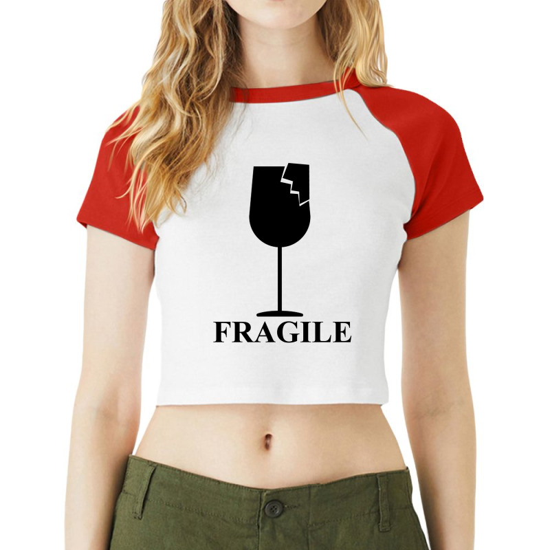 Fragile Glass Raglan Crop Top by autlu2024 | Artistshot