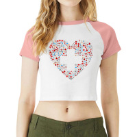 First Aid Heart Raglan Crop Top | Artistshot