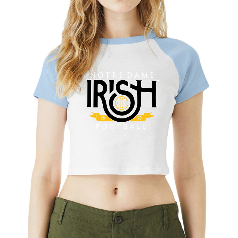 Notre Dame Irish Raglan Crop Top | Artistshot