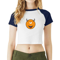 Cyclop Smiley Raglan Crop Top | Artistshot