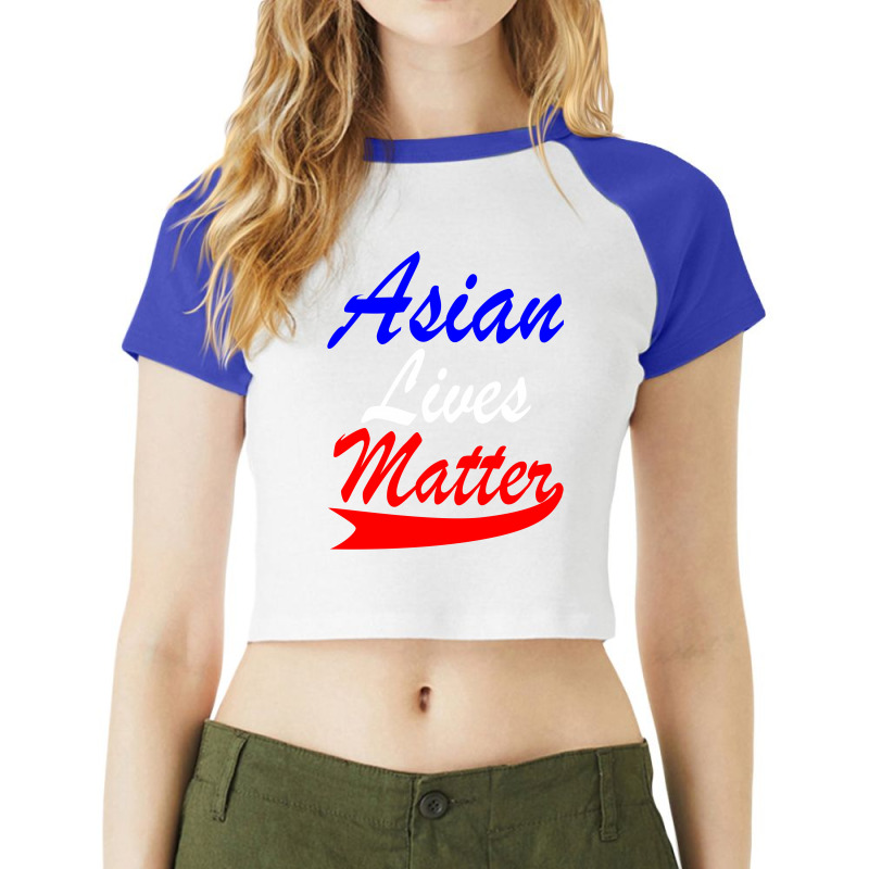 Asian Lives Matter Stop Asian Hate Raglan Crop Top | Artistshot