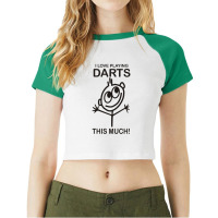 Darts Player Raglan Crop Top | Artistshot