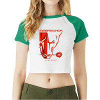 German electronic Rock Group  Raglan Crop Top | Artistshot