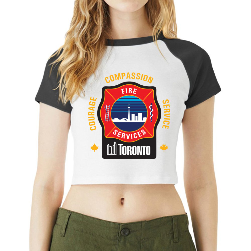 Fire And Rescue Raglan Crop Top by mustofahabibina | Artistshot