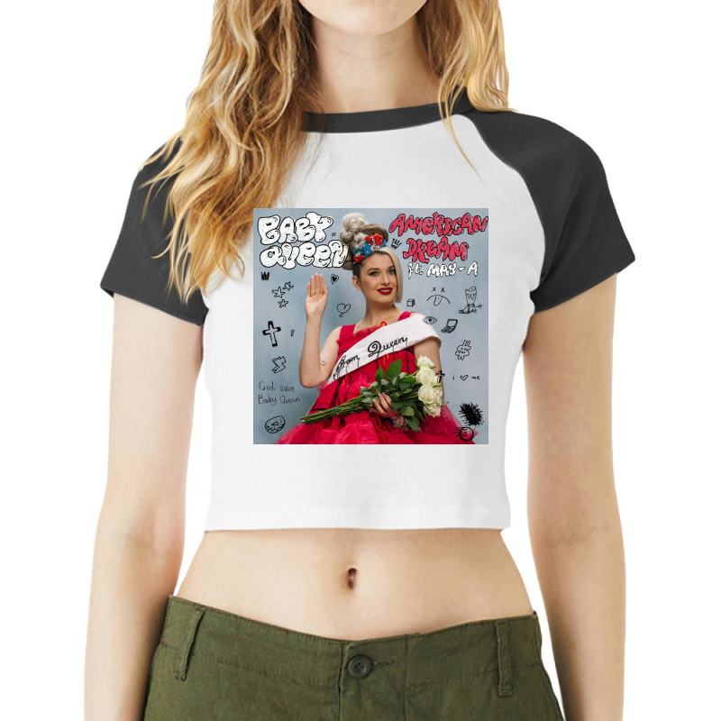 Baby Queen American Dream Raglan Crop Top | Artistshot