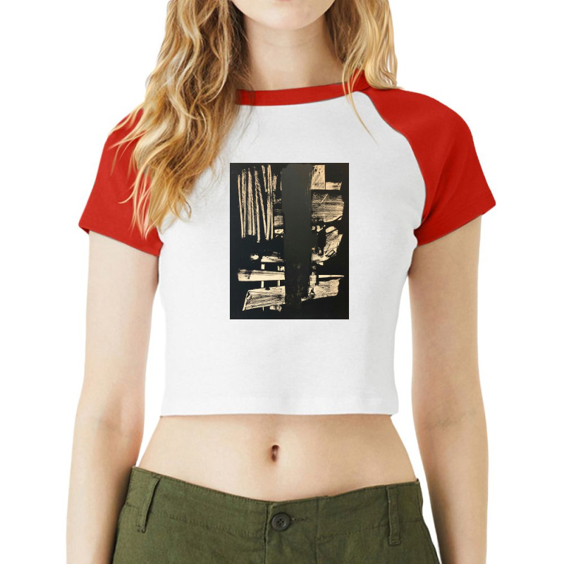 Pierre Soulages Ne En 1919 Lithographie Raglan Crop Top by terrichapman | Artistshot