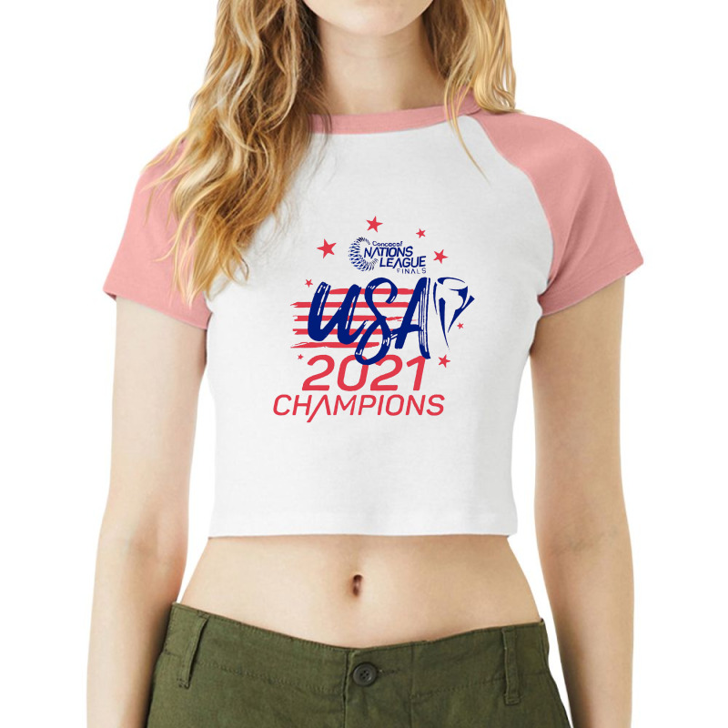 Usa Champion Concacaf Nations League 2021 Classic Raglan Crop Top by HoangAnh | Artistshot