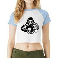 Horror Characters Raglan Crop Top | Artistshot