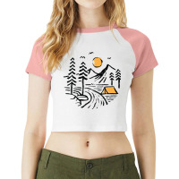 Camping For Light Raglan Crop Top | Artistshot