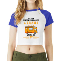 Grandpa With An Rv (1) Raglan Crop Top | Artistshot