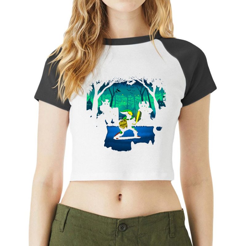 Light Of Courage Raglan Crop Top by Valerie_Art | Artistshot