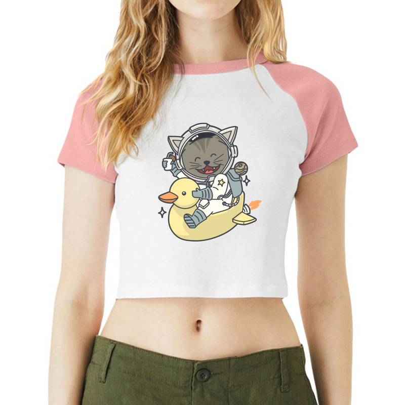 Catspace Raglan Crop Top by VixieHattori | Artistshot