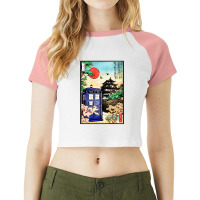 Tardis In Japan Raglan Crop Top | Artistshot