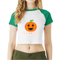 Happy Halloween Raglan Crop Top | Artistshot