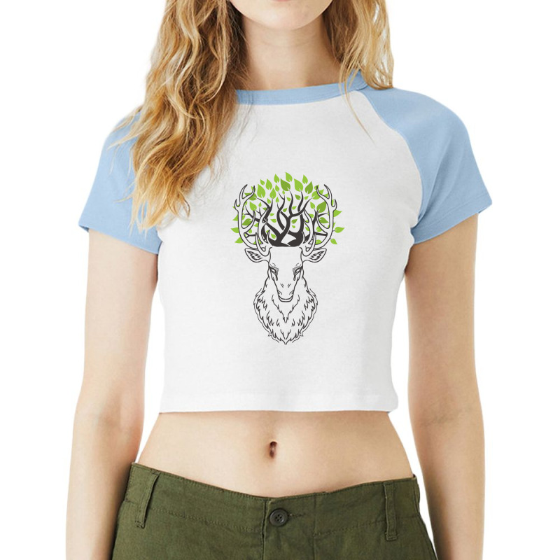 Mother Nature Raglan Crop Top by Pompoyo | Artistshot