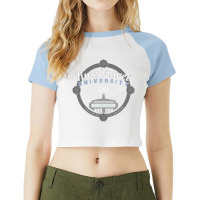 Time Travel University  Back To The Future Raglan Crop Top | Artistshot