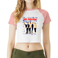 Spray Paint Blue 1 Direction Raglan Crop Top | Artistshot