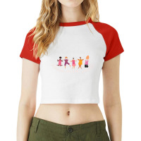 Go Girl Text Feminism Raglan Crop Top | Artistshot