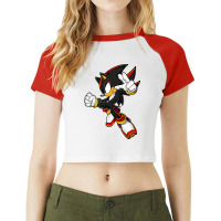 Super Black Hedgehog Raglan Crop Top | Artistshot