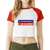 Retro Supermarket Sweep, Supermarket Sweep Raglan Crop Top | Artistshot