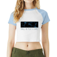 Shall We Play   Wargames Movie Raglan Crop Top | Artistshot