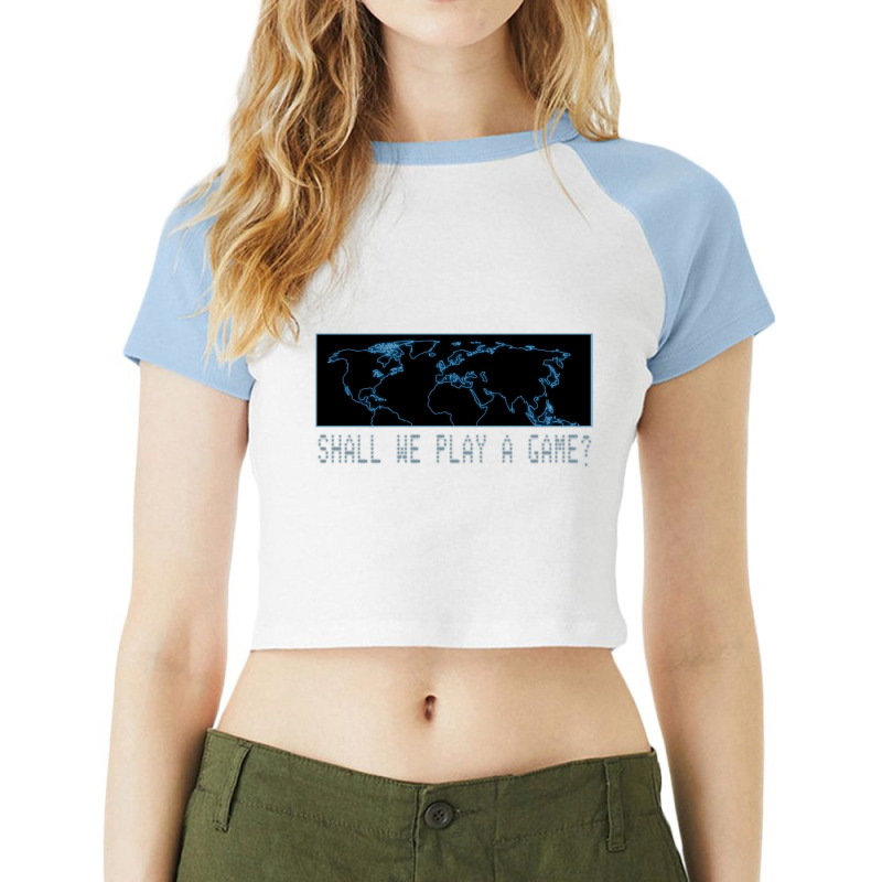 Shall We Play   Wargames Movie Raglan Crop Top by kiamadalee | Artistshot