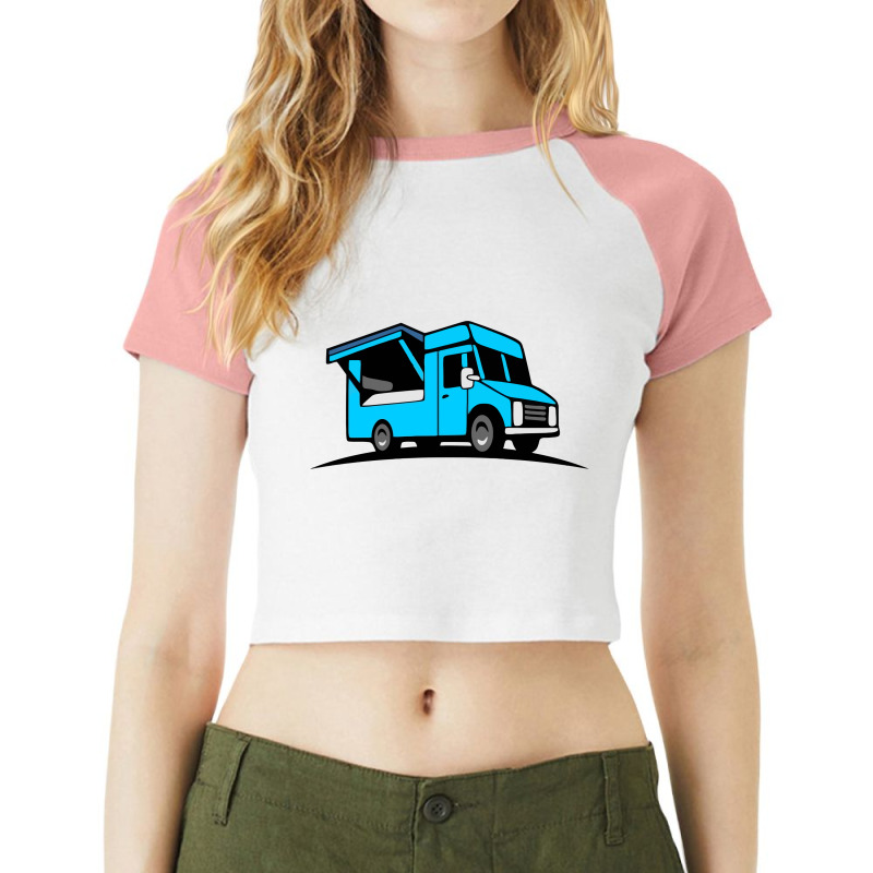 Food Truck Raglan Crop Top by KENZU | Artistshot