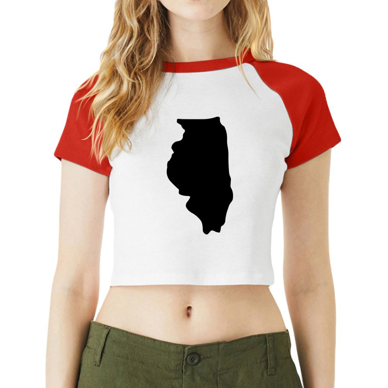 Illinois State   Illinois Raglan Crop Top by pagersuek | Artistshot