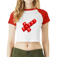 Basic Life Support Raglan Crop Top | Artistshot