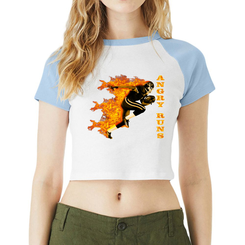 Angry Runs Funny Raglan Crop Top by heroeart | Artistshot