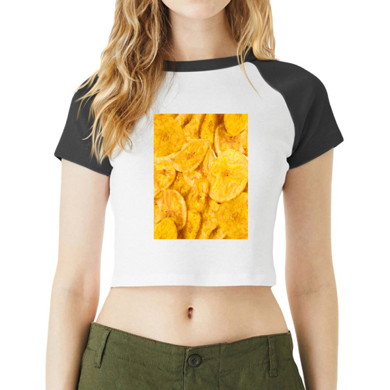 Tostones Pattern , Tostones Pattern Raglan Crop Top by mitubabypodcast | Artistshot